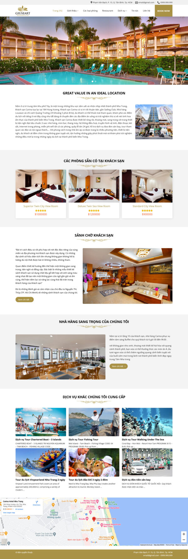 Theme WordPress Website Khách Sạn 3