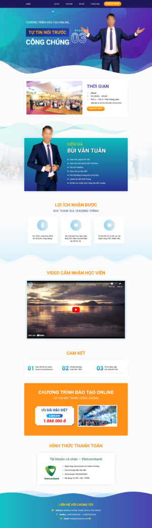 Theme WordPress Website Khóa Học 2