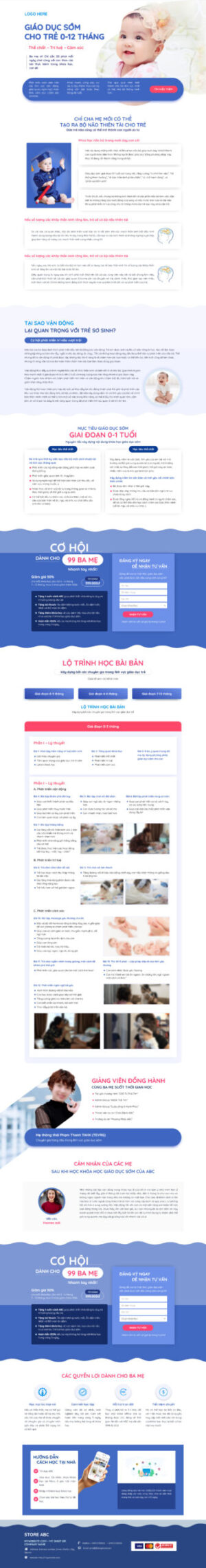 Theme WordPress Website Khóa Học Cho Bé
