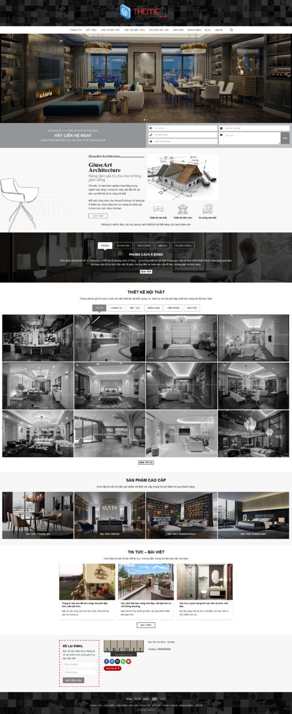 Theme WordPress Website Kiến Trúc 2