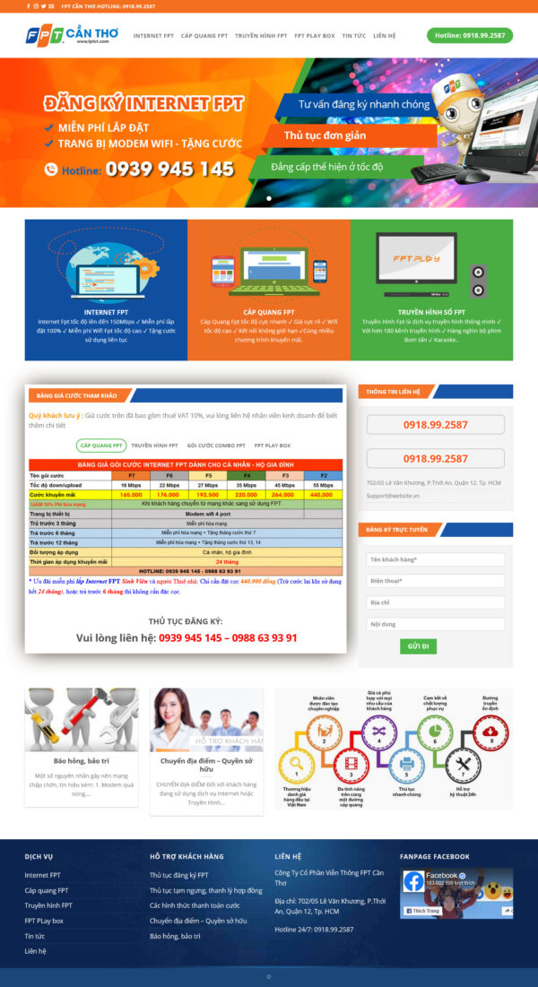 Theme WordPress Website Lắp Mạng