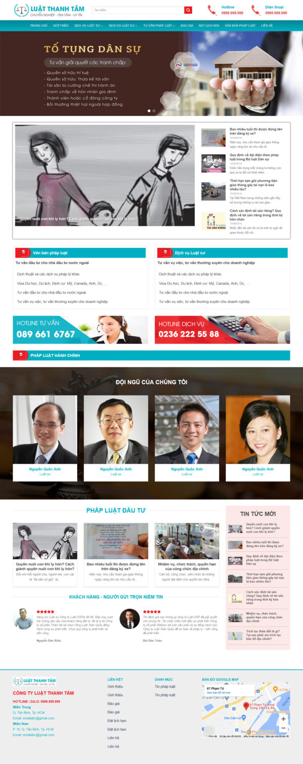 Theme WordPress Website Luật Sư