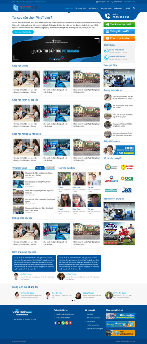 Theme WordPress Website Luyện Thi