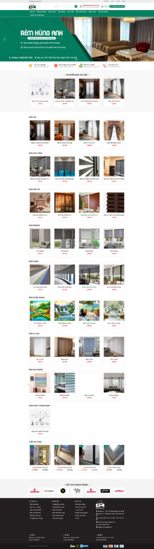Theme WordPress Website Mành Rèm