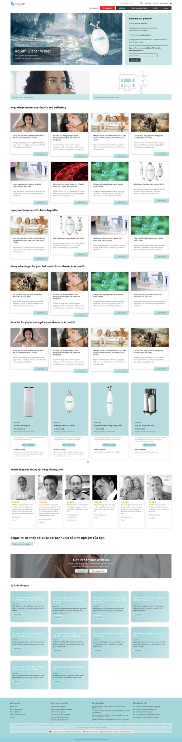 Theme WordPress Website Máy Lọc