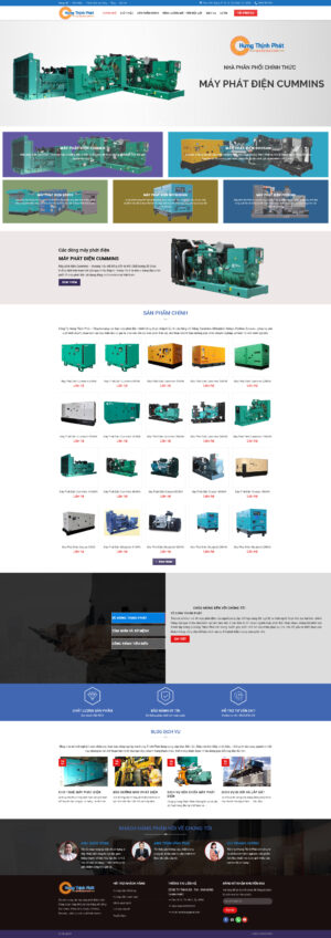 Theme WordPress Website Máy Phát Điện