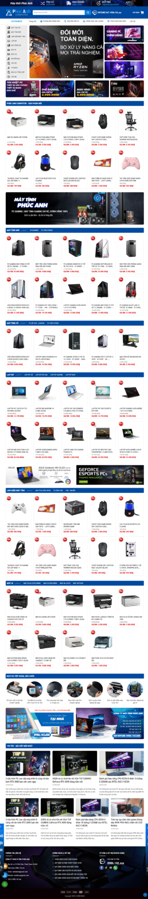 Theme WordPress Website Máy Tính