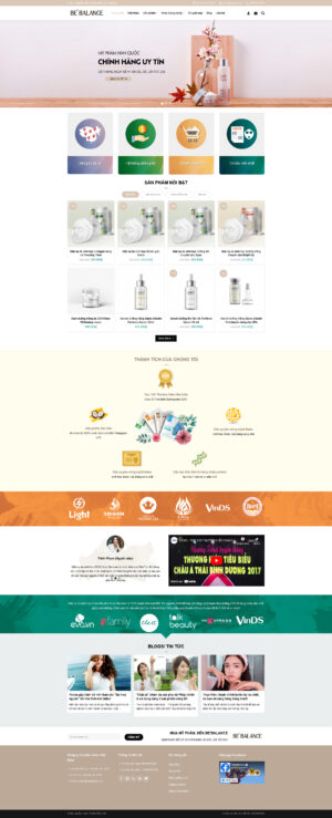 Theme WordPress Website Mỹ Phẩm