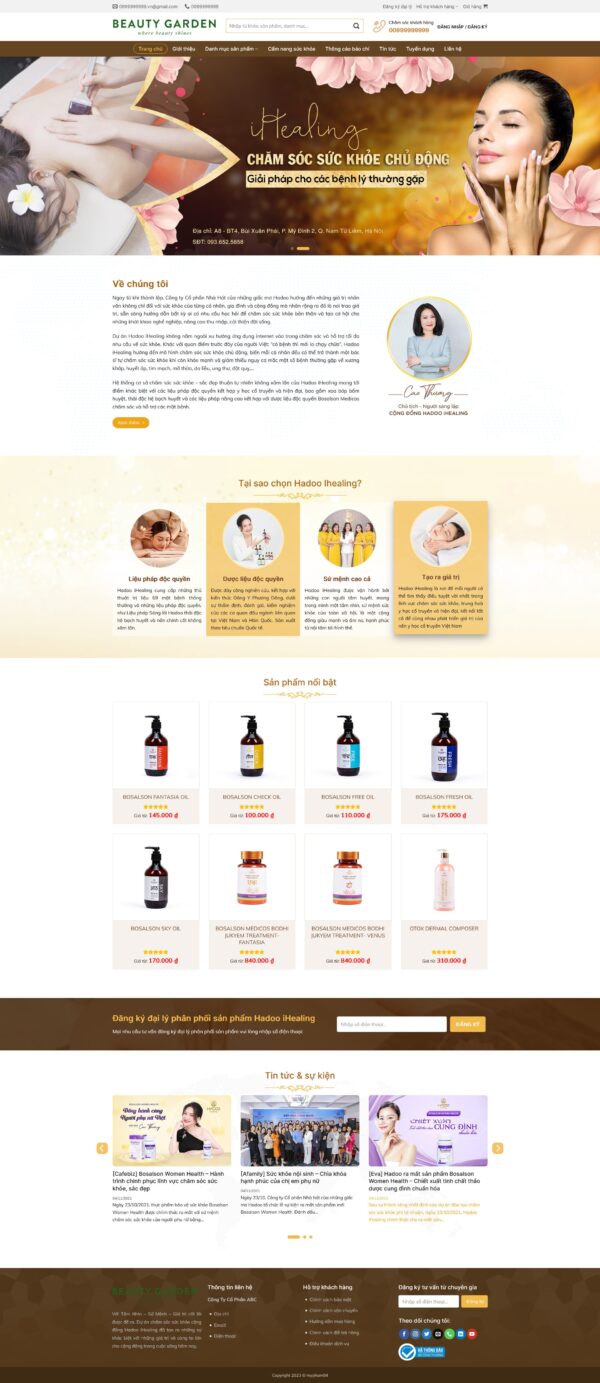 Theme WordPress Website Mỹ Phẩm 04