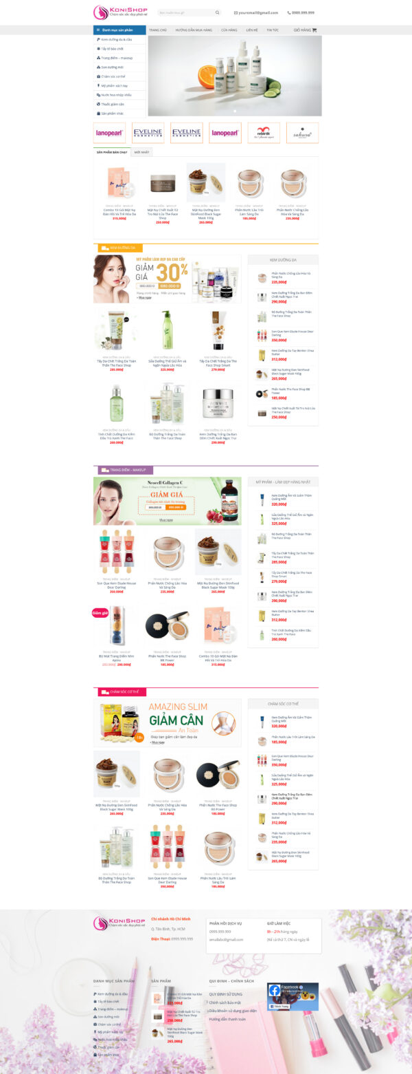 Theme WordPress Website Mỹ Phẩm 8