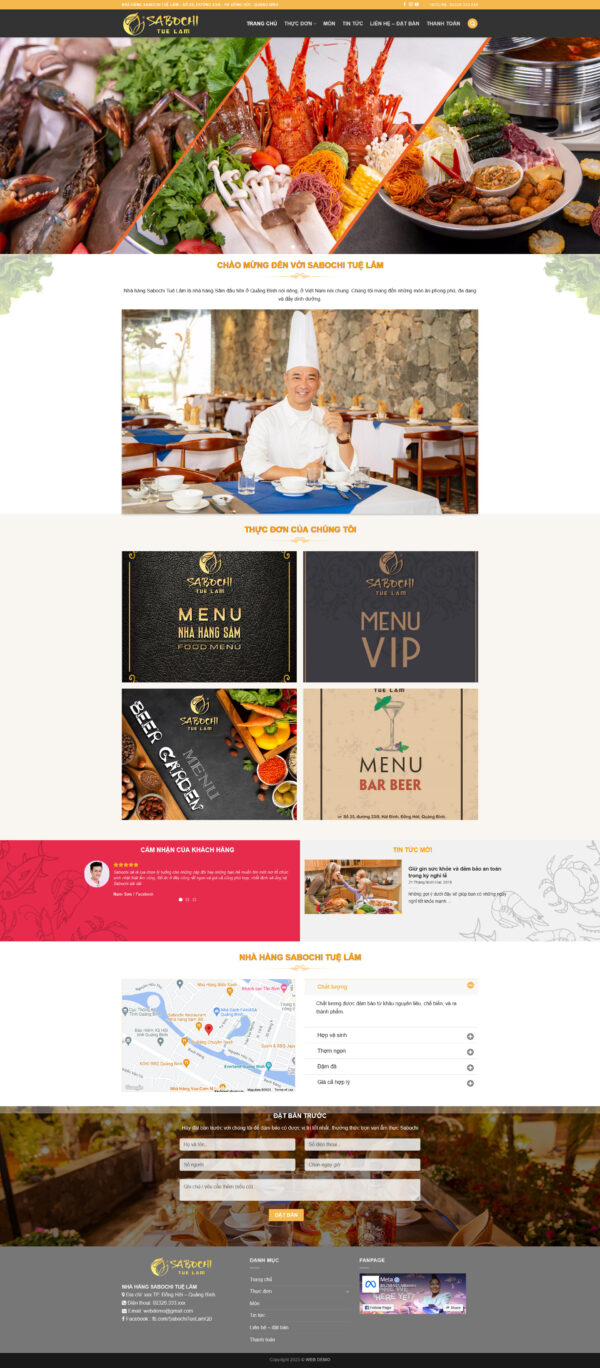 Theme WordPress Website Nhà Hàng 4
