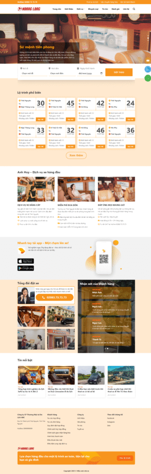 Theme WordPress Website Nhà Xe