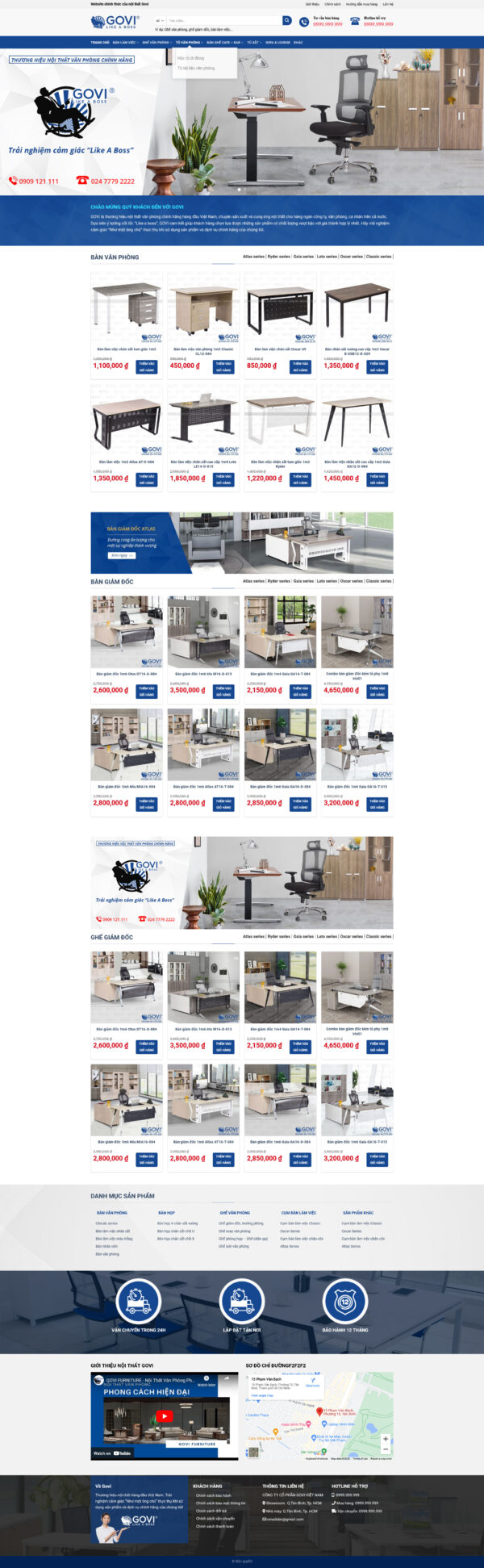 Theme WordPress Website Nội Thất Govi