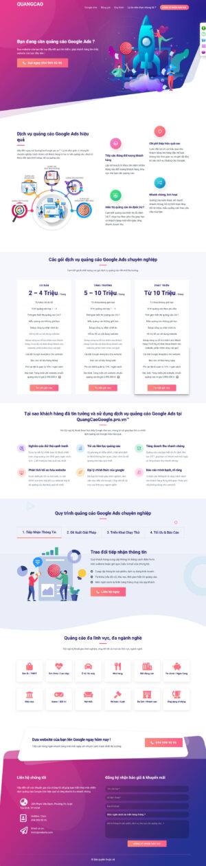 Theme WordPress Website Quảng Cáo