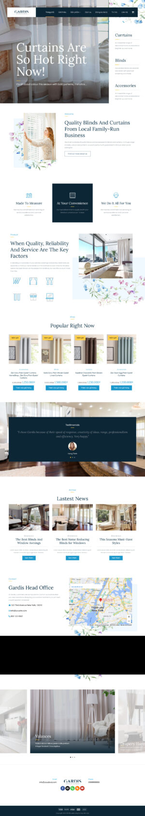 Theme WordPress Website Rèm Cửa