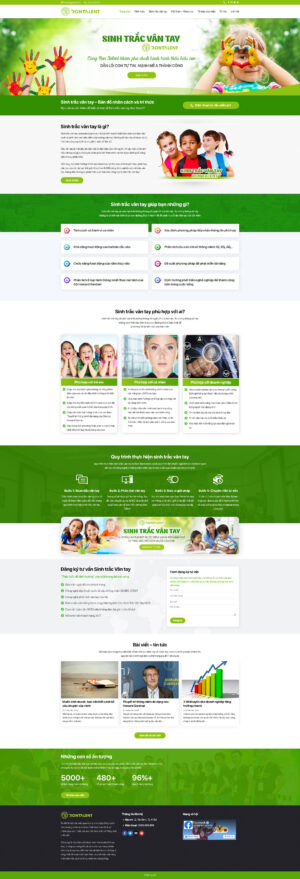 Theme WordPress Website Sinh Trắc Vân Tay