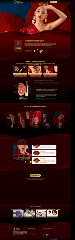 Theme WordPress Website Son Môi