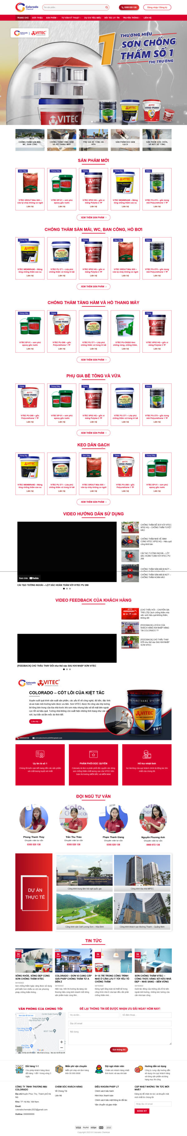 Theme WordPress Website Sơn Nước