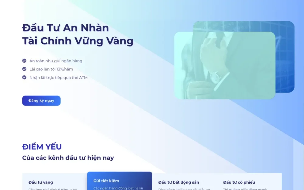 Mẫu Website Landing Page Tư Vấn Trái Phiếu – DAUTUTRAIPHIEU