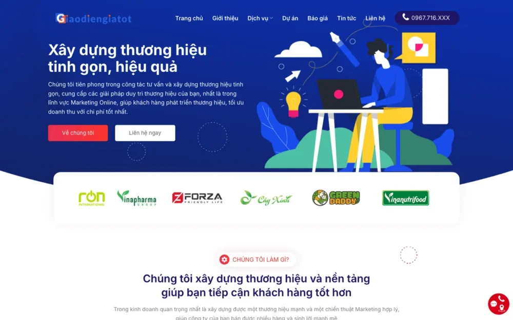 Mẫu Website Agency Xây Dựng Thương Hiệu Tinh Gọn – BRAND