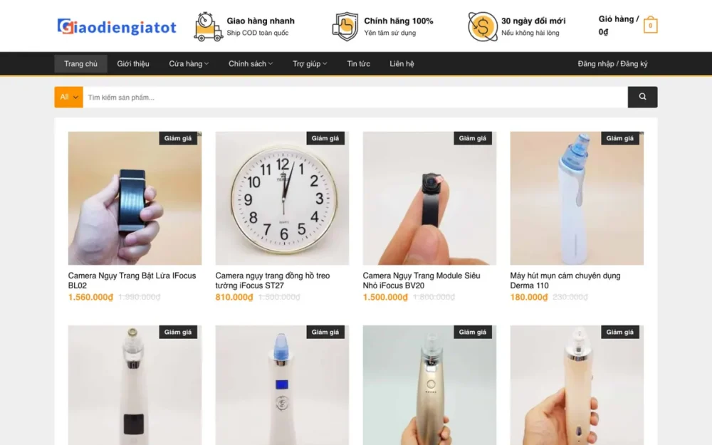 Mẫu Website Bách Hóa Tổng Hợp Đa Ngành Hàng – BACHHOA2