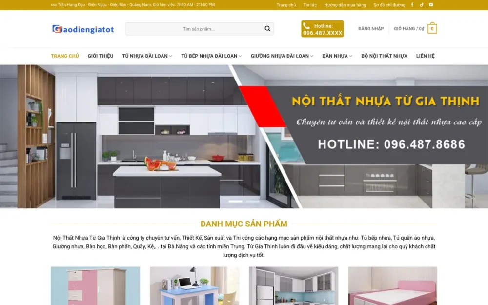 Mẫu Website Bán Nội Thất Nhựa Đài Loan – NOITHAT29