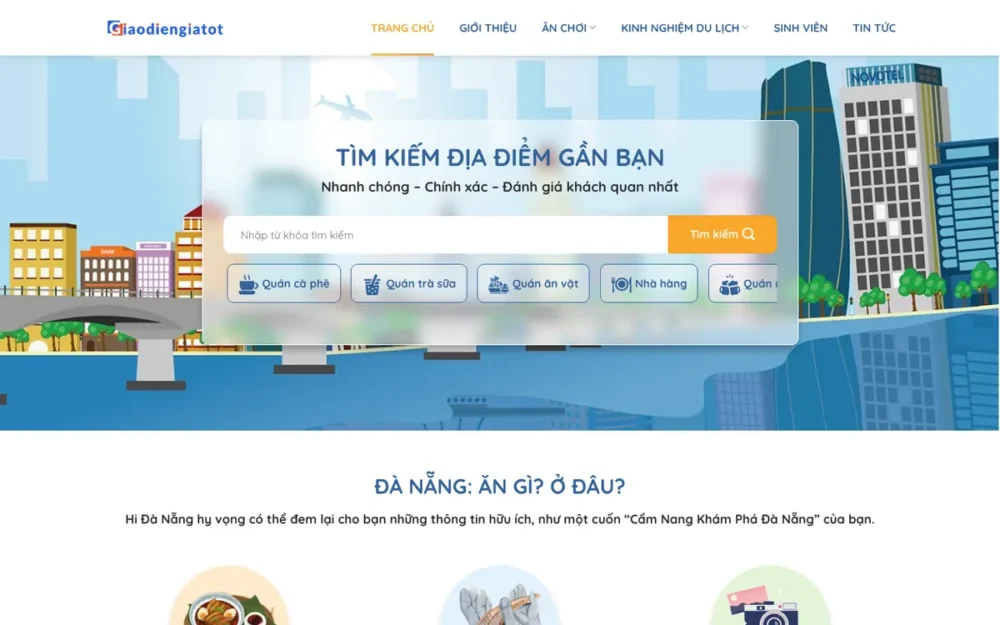 Mẫu Website Blog Review Ăn Chơi, Du Lịch Địa Phương – HIDEMO