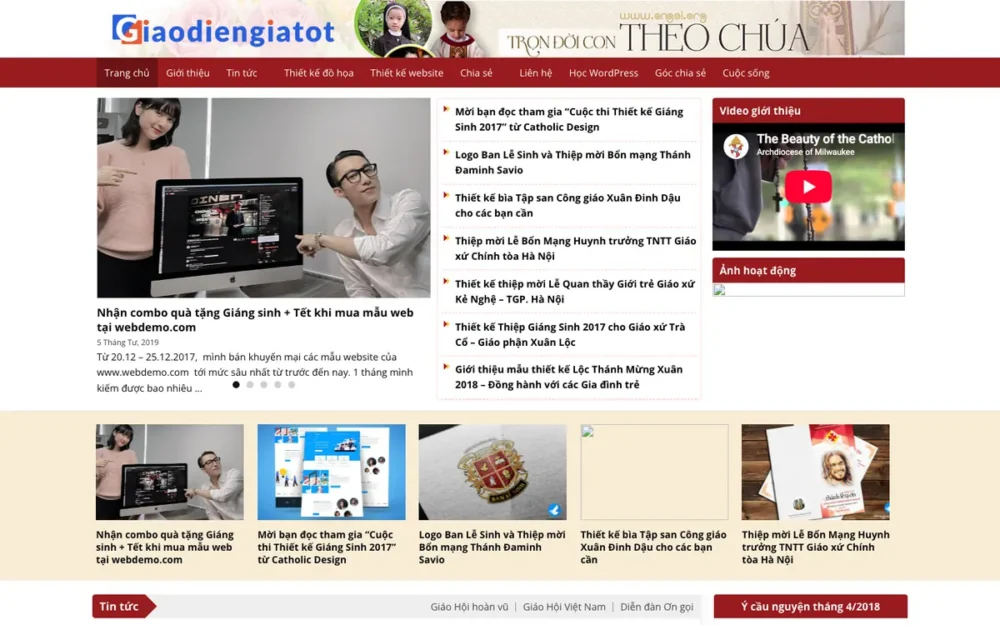 Mẫu Website Blog Thiết Kế Đồ Họa Công Giáo – TINTUC2