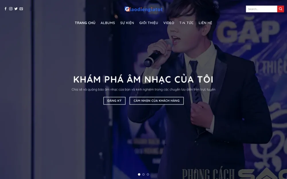 Mẫu Website Cá Nhân Ca Sĩ, Nghệ Sĩ Âm Nhạc – CASY