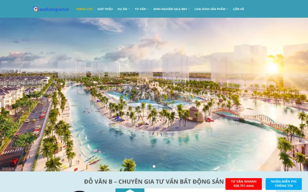 Mẫu Website Cá Nhân Chuyên Gia Tư Vấn Bất Động Sản – BDS27