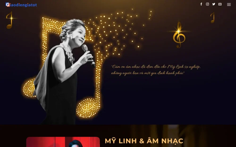 Mẫu Website Ca Sĩ, Nghệ Sĩ Kiêm Dạy Thanh Nhạc – MUSIC