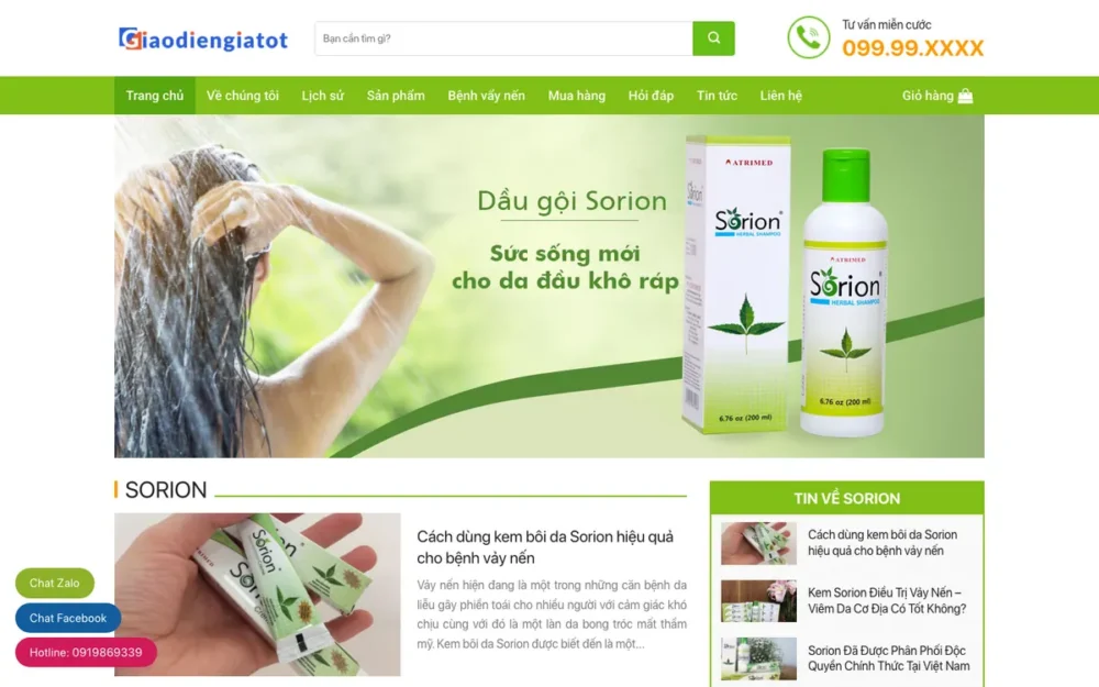 Mẫu Website Sản Phẩm Chăm Sóc Da Có Hỏi Đáp Dược Sĩ – DUOCPHAM4