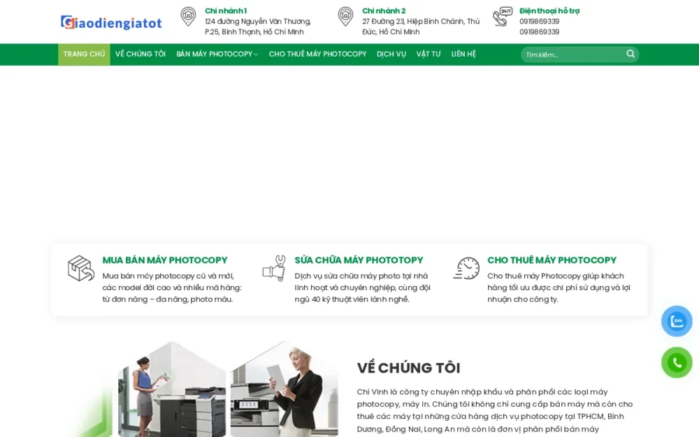 Mẫu Website Cho Thuê Máy Photocopy Theo Tháng – PHOTOCOPY
