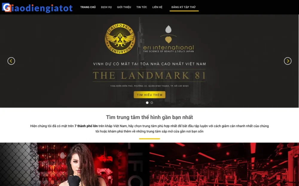 Mẫu Website Chuỗi Trung Tâm Thể Hình & Yoga – GYM