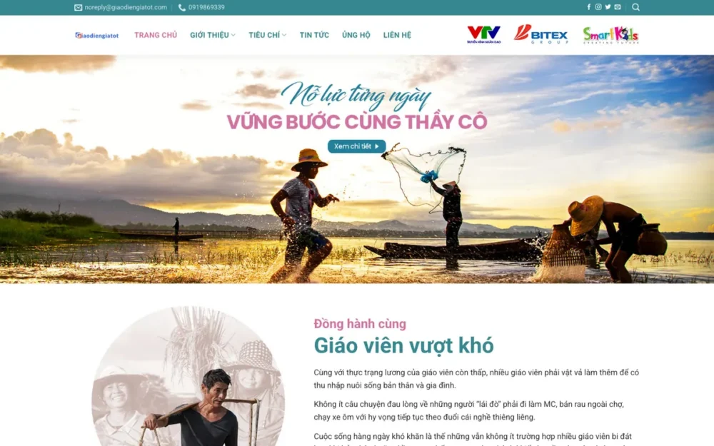 Mẫu Website Chương Trình Thiện Nguyện, Gây Quỹ – SUKIEN2