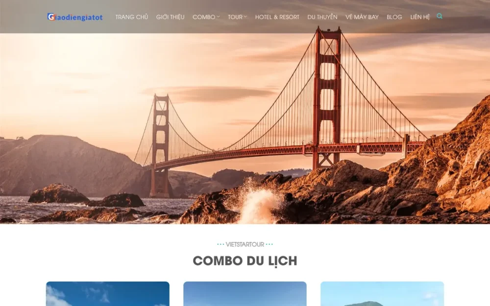 Mẫu Website Combo Du Lịch Tối Giản Theo Điểm Đến – DULICH14