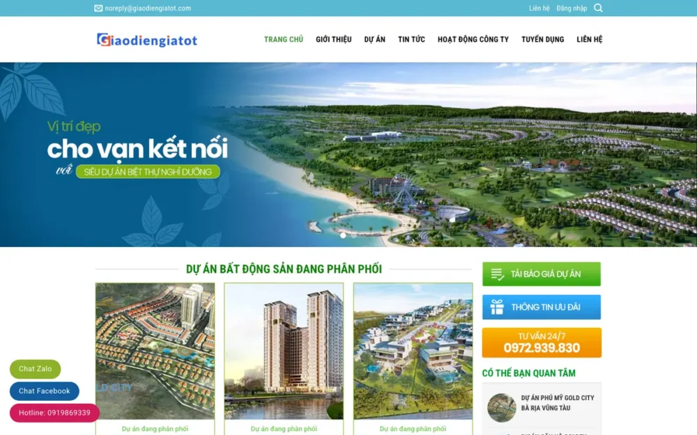 Mẫu Website Công Ty Địa Ốc Có Chuyên Viên Tư Vấn – BDS8