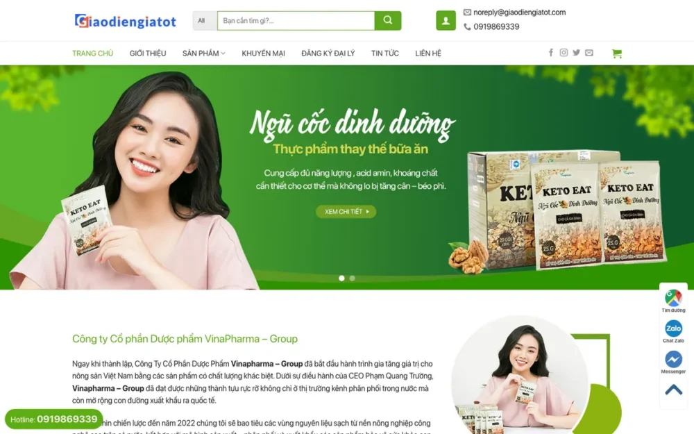 Mẫu Website Công Ty Dược Phẩm Tuyển Đại Lý – CONGTYDUOC