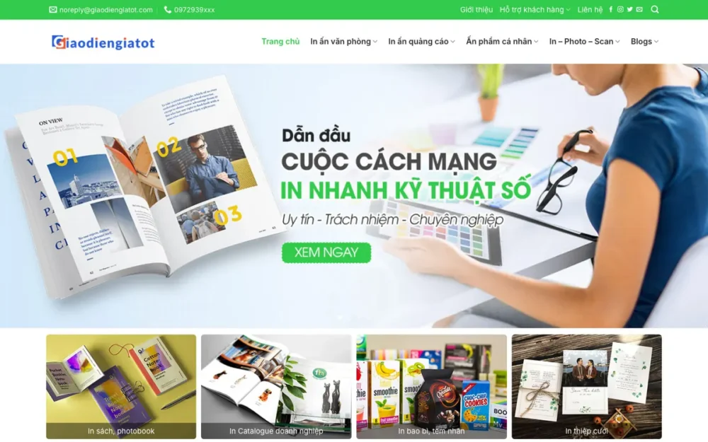 Mẫu Website Công Ty In Nhanh Kỹ Thuật Số – PRINT4