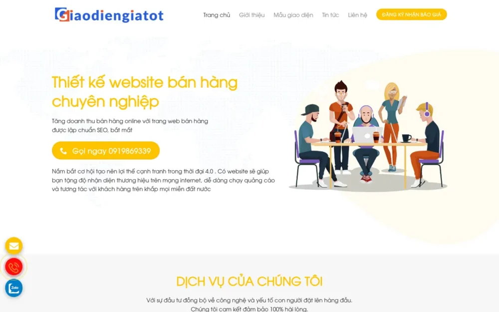 Mẫu Website Công Ty Thiết Kế Web & Kho Giao Diện – DEMOSHOP