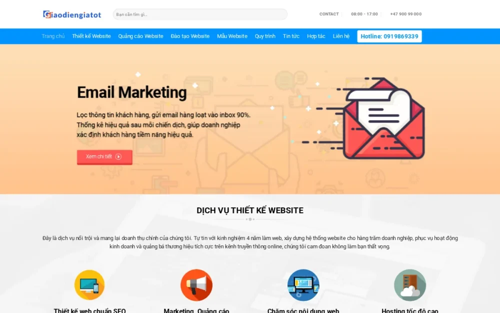Mẫu Website Công Ty Thiết Kế Web & Marketing Online – ITEMS