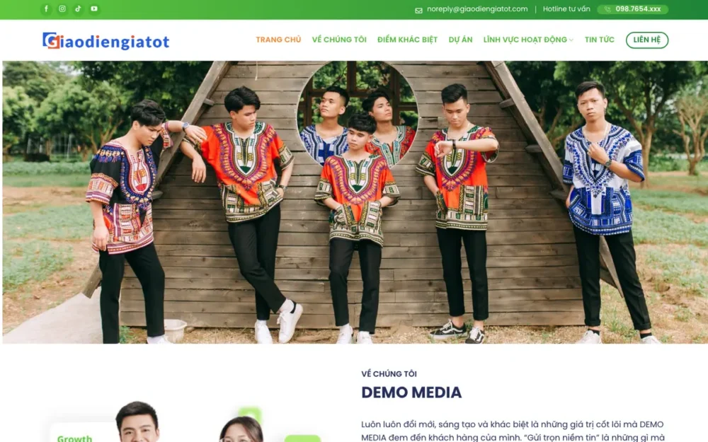 Mẫu Website Công Ty Truyền Thông, Quay TVC & Booking KOL – MARKETING2