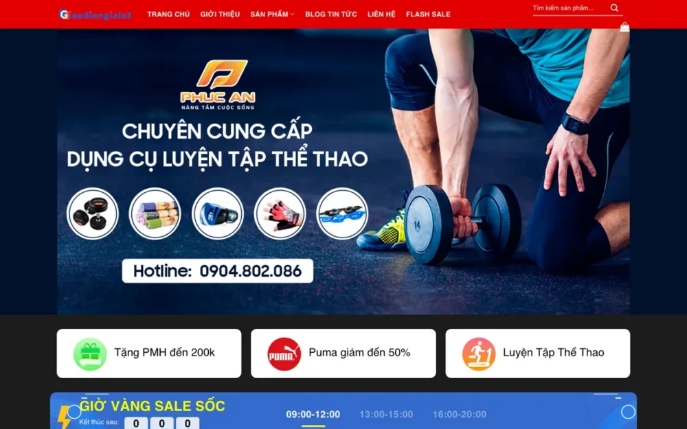 Mẫu Website Cửa Hàng Đồ Thể Thao & Giày Thể Thao – GIAYDEP