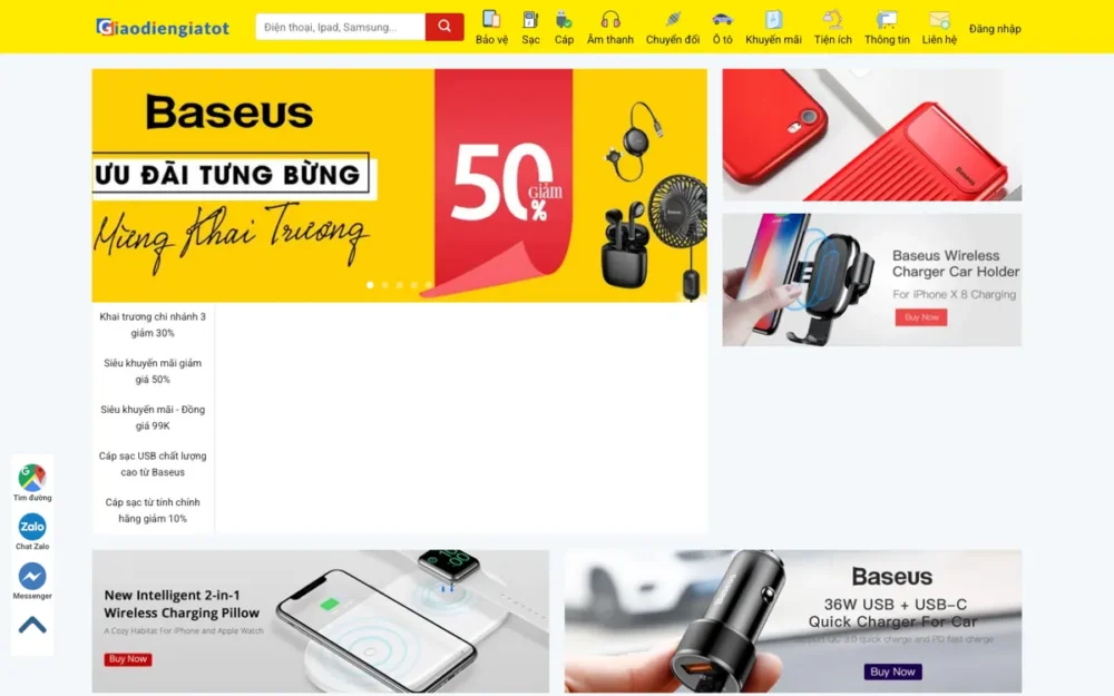 Mẫu Website Cửa Hàng Phụ Kiện Điện Thoại – PHUKIENDIENTHOAI