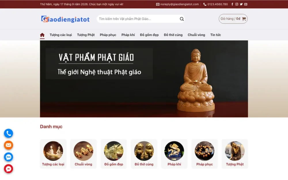 Mẫu Website Cửa Hàng Vật Phẩm Phật Giáo – VATPHAM