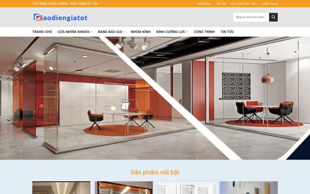 Mẫu Website Cửa Nhôm Nhập Khẩu, Kính Cường Lực – NHOMKINH1