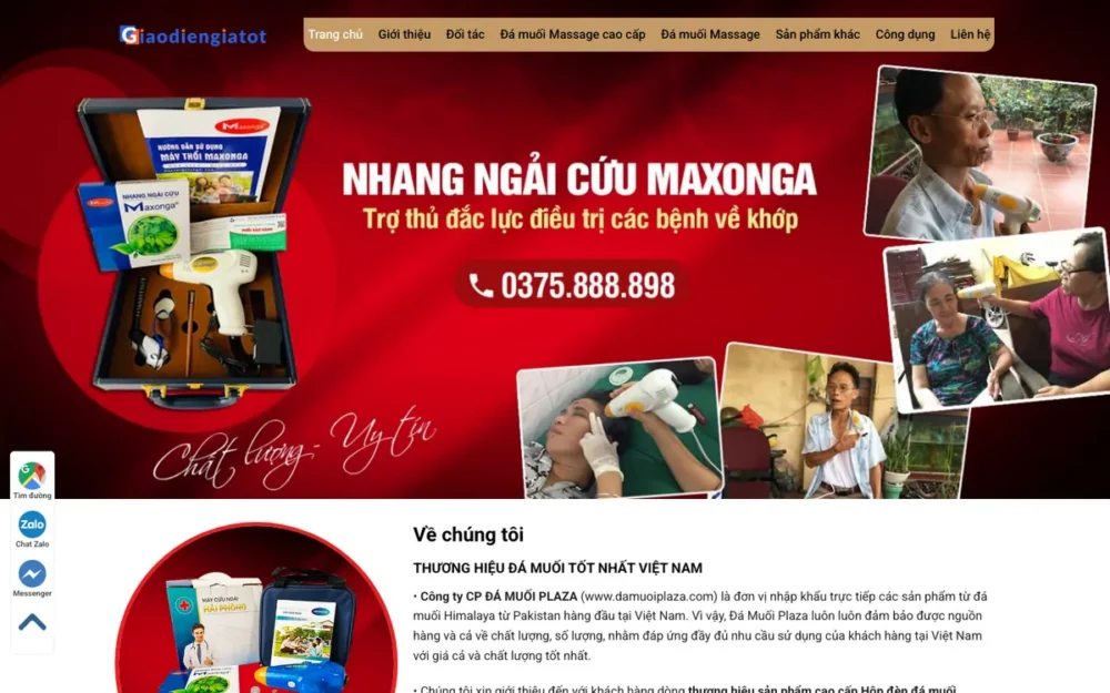 Mẫu Website Đá Muối Massage Chân, Đèn Đá Muối – DAMUOI