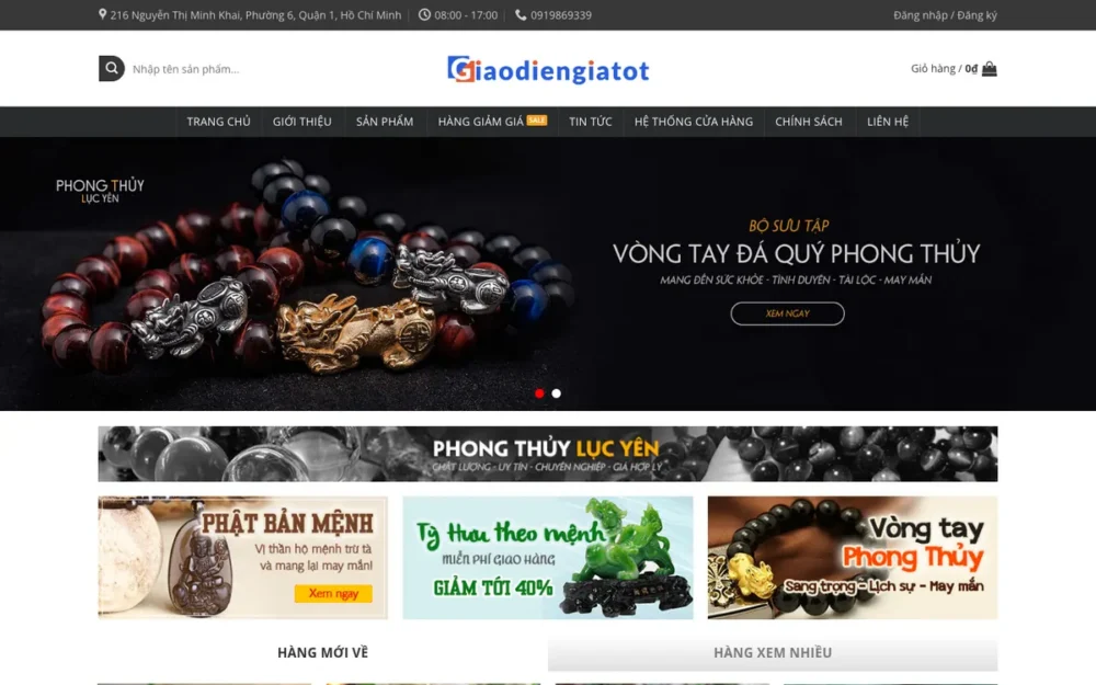 Mẫu Website Đá Quý Phong Thủy, Trang Sức Đá – DAQUY2