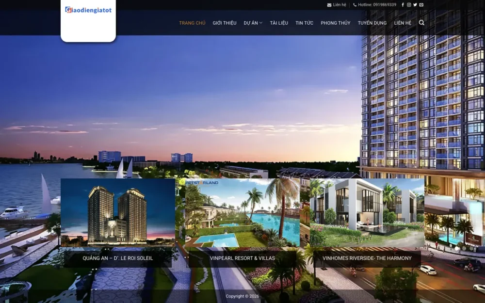 Mẫu Website Đại Lý Phân Phối Nhiều Dự Án – BDS3
