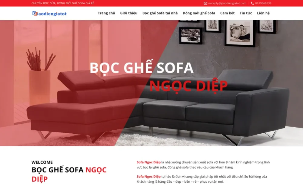 Mẫu Website Dịch Vụ Bọc Ghế Sofa Tại Nhà – BOCGHE